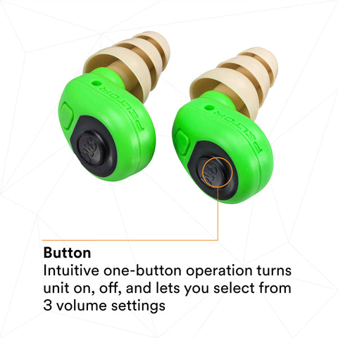 3M PELTOR EEP-100 Ultra Fit medium ear tips provide a secure fit.