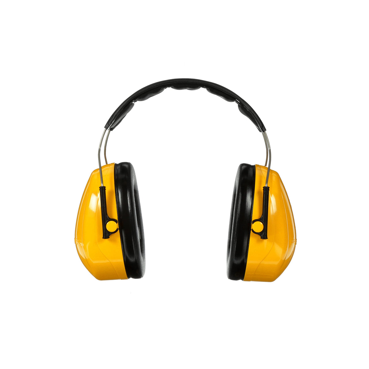 3M PELTOR Optime 98 earmuffs over-the-head yellow provide protection up to 98 dBA.