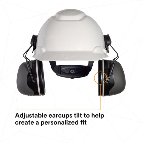 3M PELTOR X5P3E cap-style attachment with hard hat compatibility