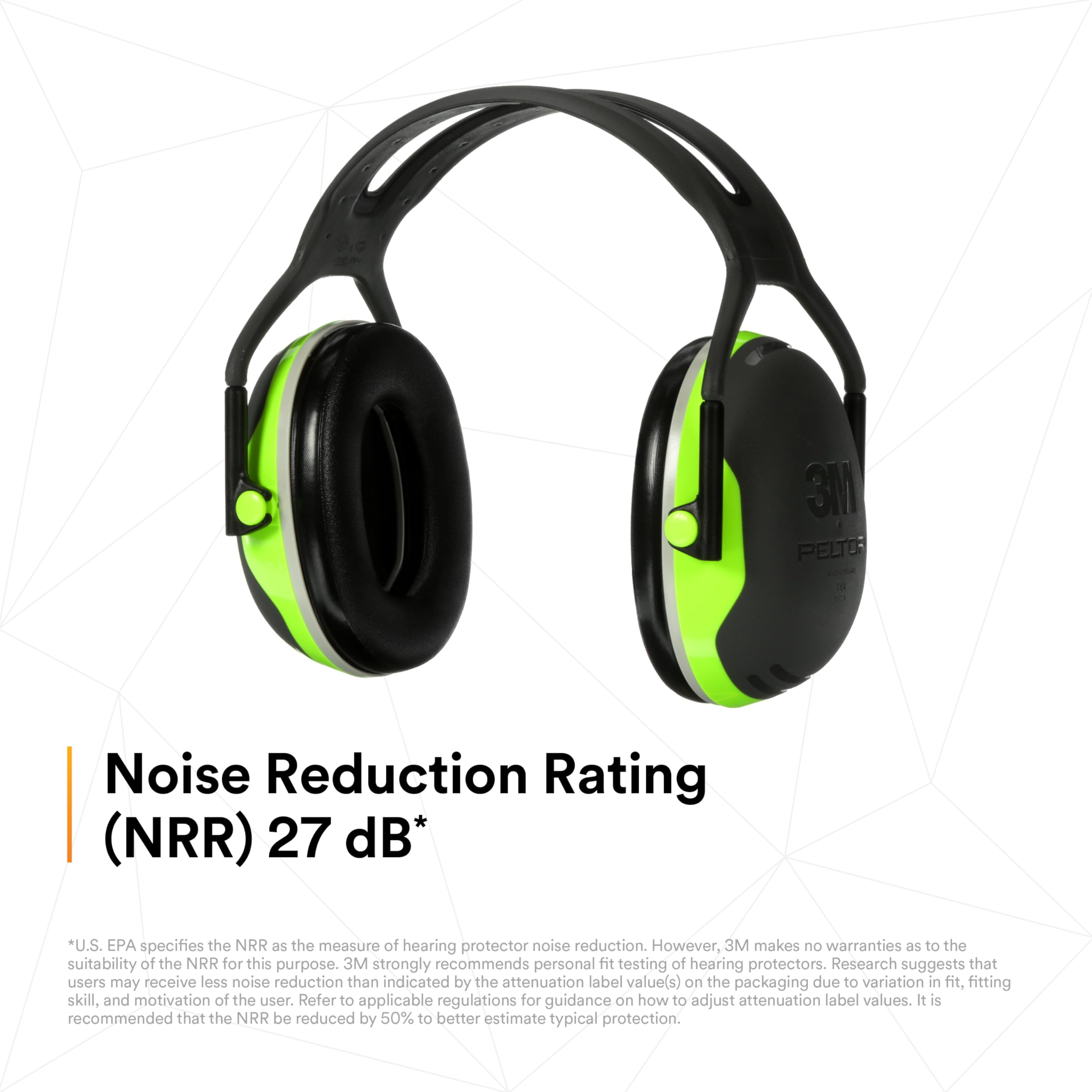 X4A cushions and spacers improve seal and attenuation for noisy tasks.