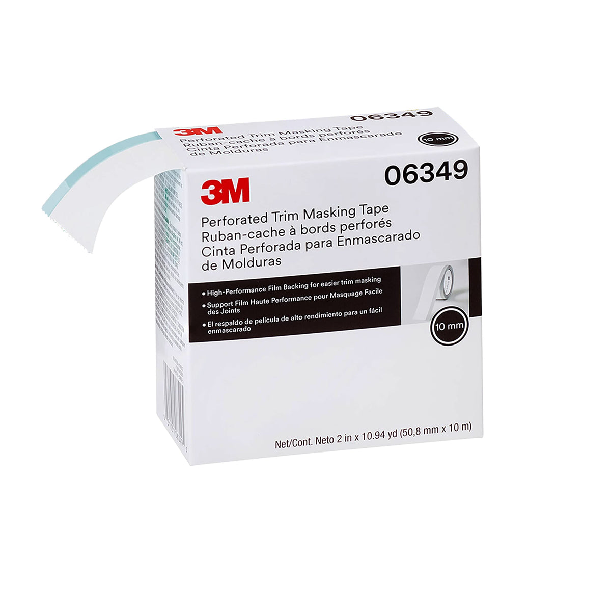 3M perforated trim tape edge lift shows precise paint edge control for moldings.