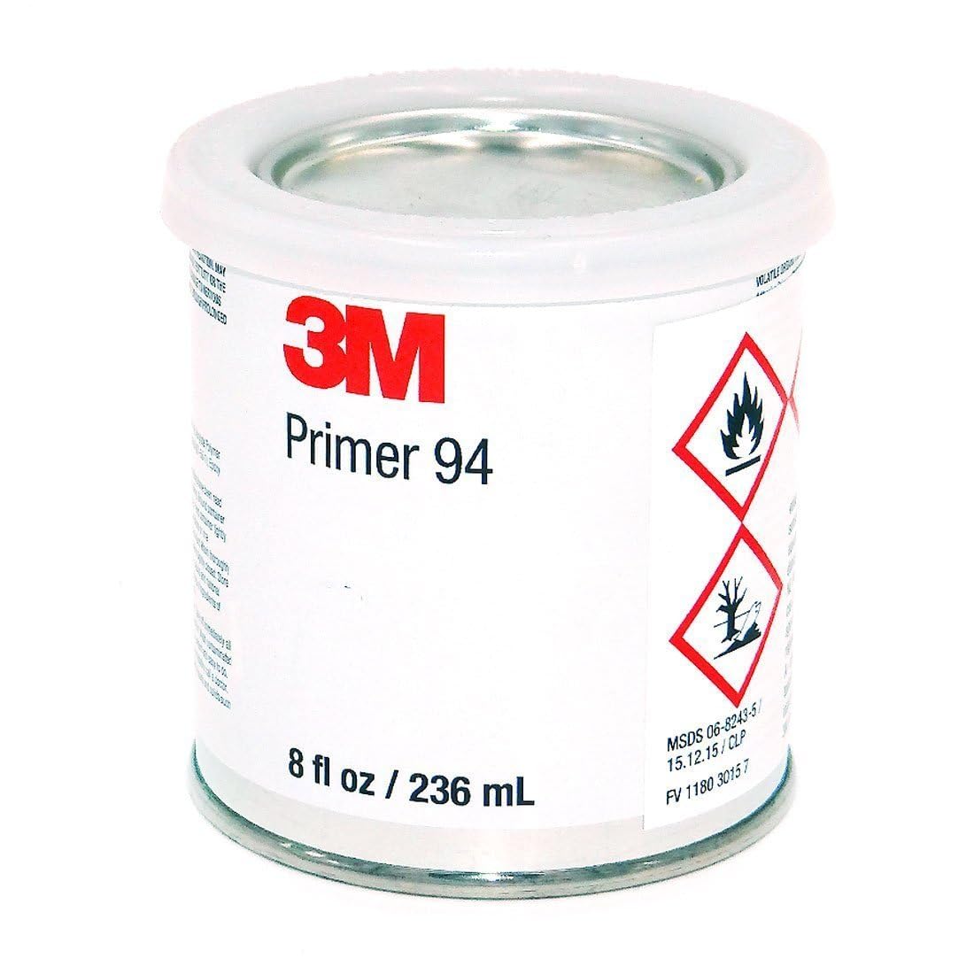 3M Primer 94 half-pint bottle enhances vinyl wrap adhesion on tough substrates.