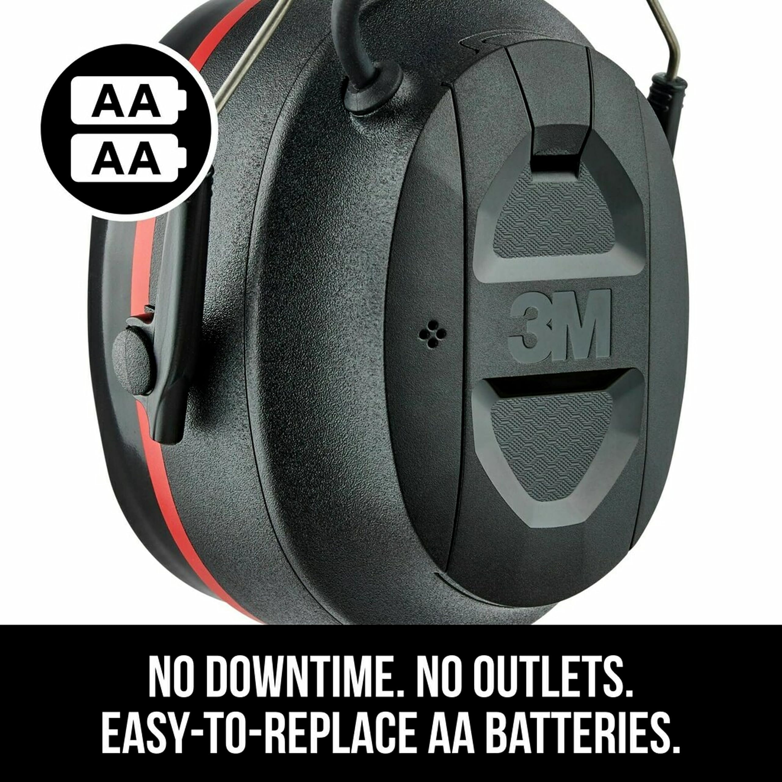 3M Pro-Protect canting ear cups for a natural fit