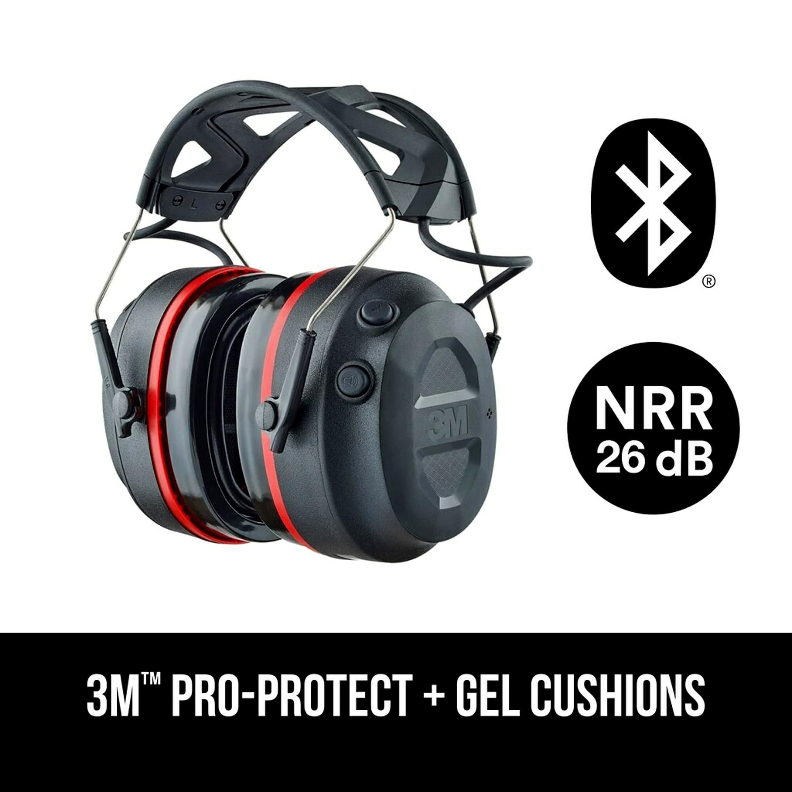 3M Pro-Protect premium gel cushions provide long-wear comfort