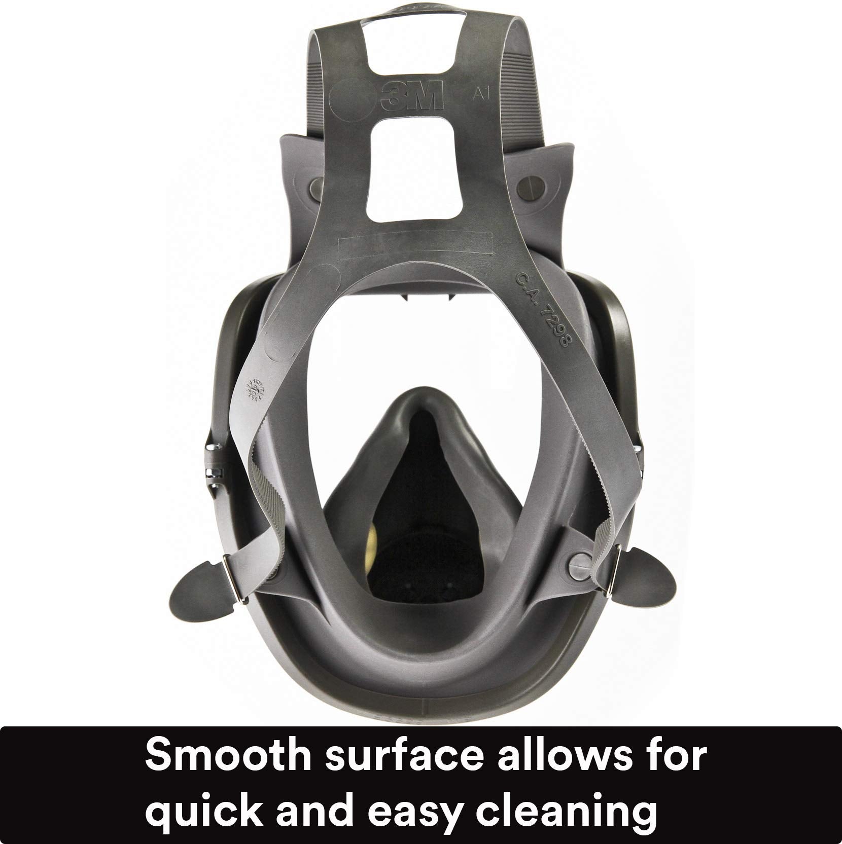 Smooth surface of the respirator for easy cleaning and maintenance