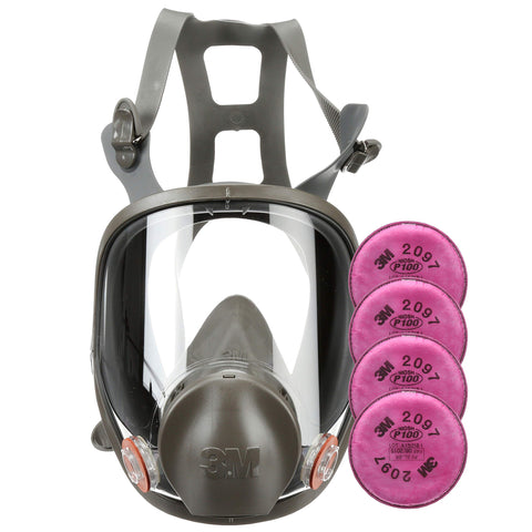 3M 6800 full facepiece in medium size for mold remediation protection
