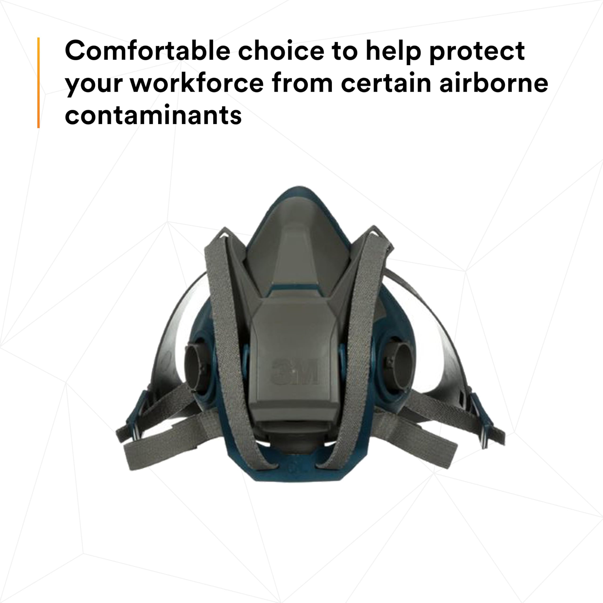 3M Rugged Comfort Cool Flow valve facilitates smoother breathing during long tasks.