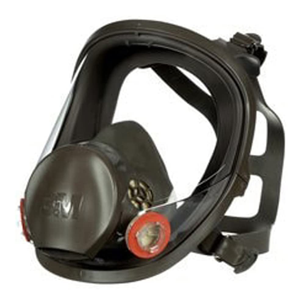 3M Safety 142-6800 grey full-face mask side view with adjustable straps