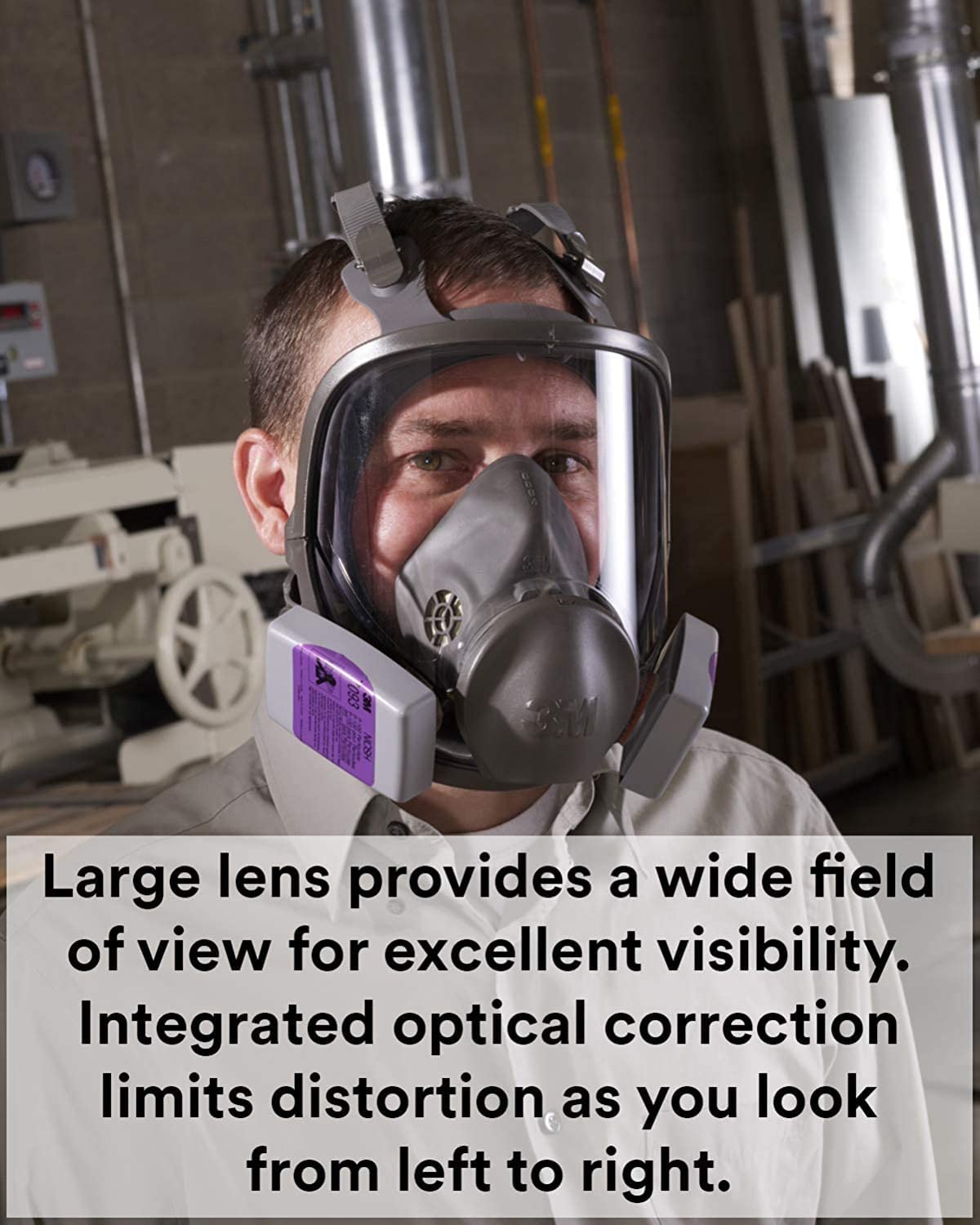 3M Safety 142-6800 grey mask with soft headbands for long wear