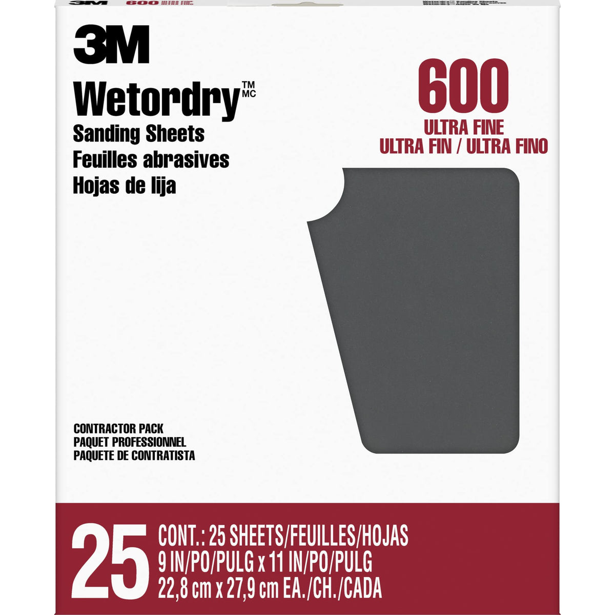3M sand paper 9x11 inch sheet for smooth sanding between coats