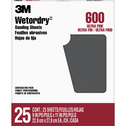 3M sand paper 9x11 inch sheet for smooth sanding between coats