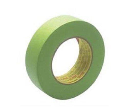 Close-up of 3M Scotch 233+ tape on a surface highlighting paint bleed-through resistance and sharp lines.