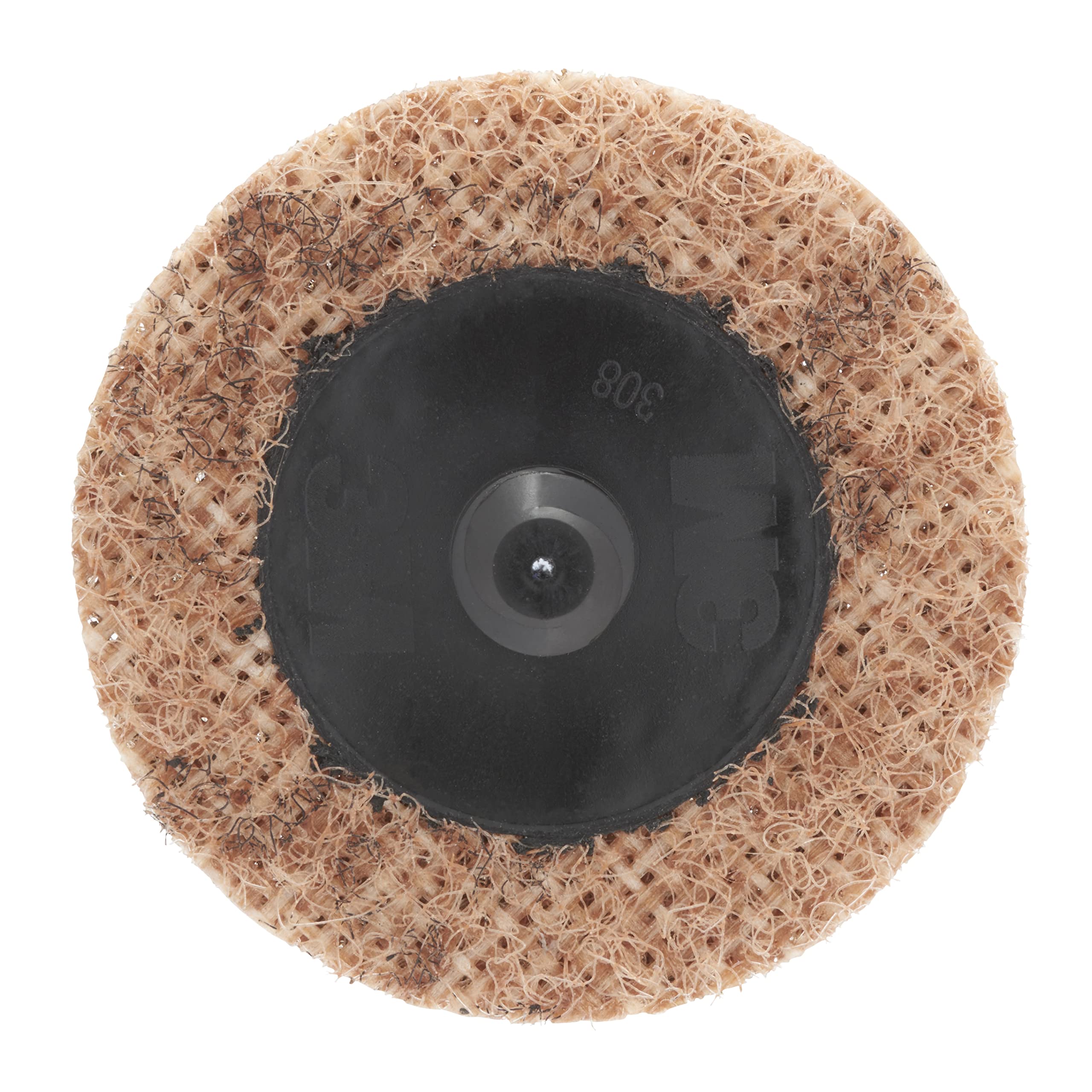 3M Scotch-Brite Roloc disc 2 in, front view, non-woven finish for deburring