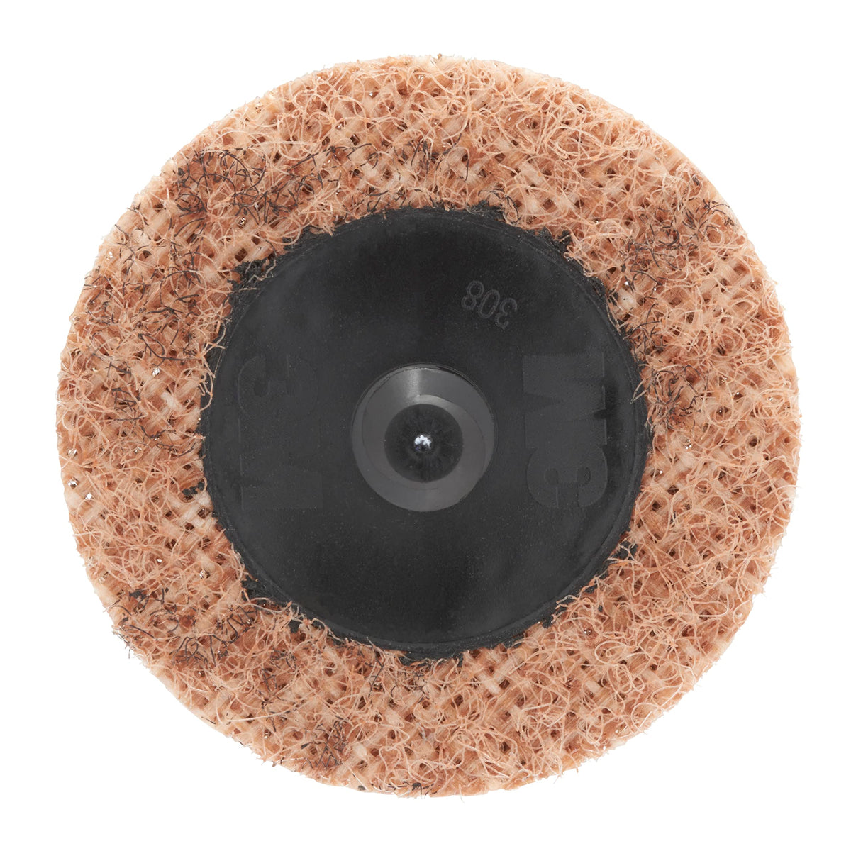 3M Scotch-Brite Roloc disc 2 in, front view, non-woven finish for deburring