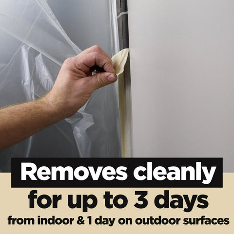 3M Scotch contractor tape on metal surface masking with steady adhesion
