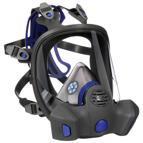 3M Secure Click full facepiece FF-802 with large lens providing wide visibility for painting and sanding
