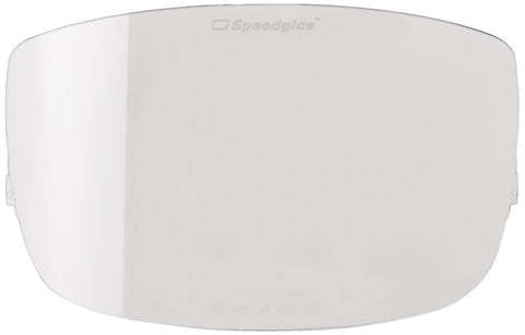 3M Speedglas 9000 outside protection plate close-up shows pack, extends filter longevity and visibility.