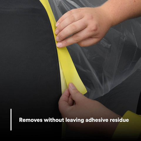 Applied on a metal surface for precise edge control with 3M masking tape