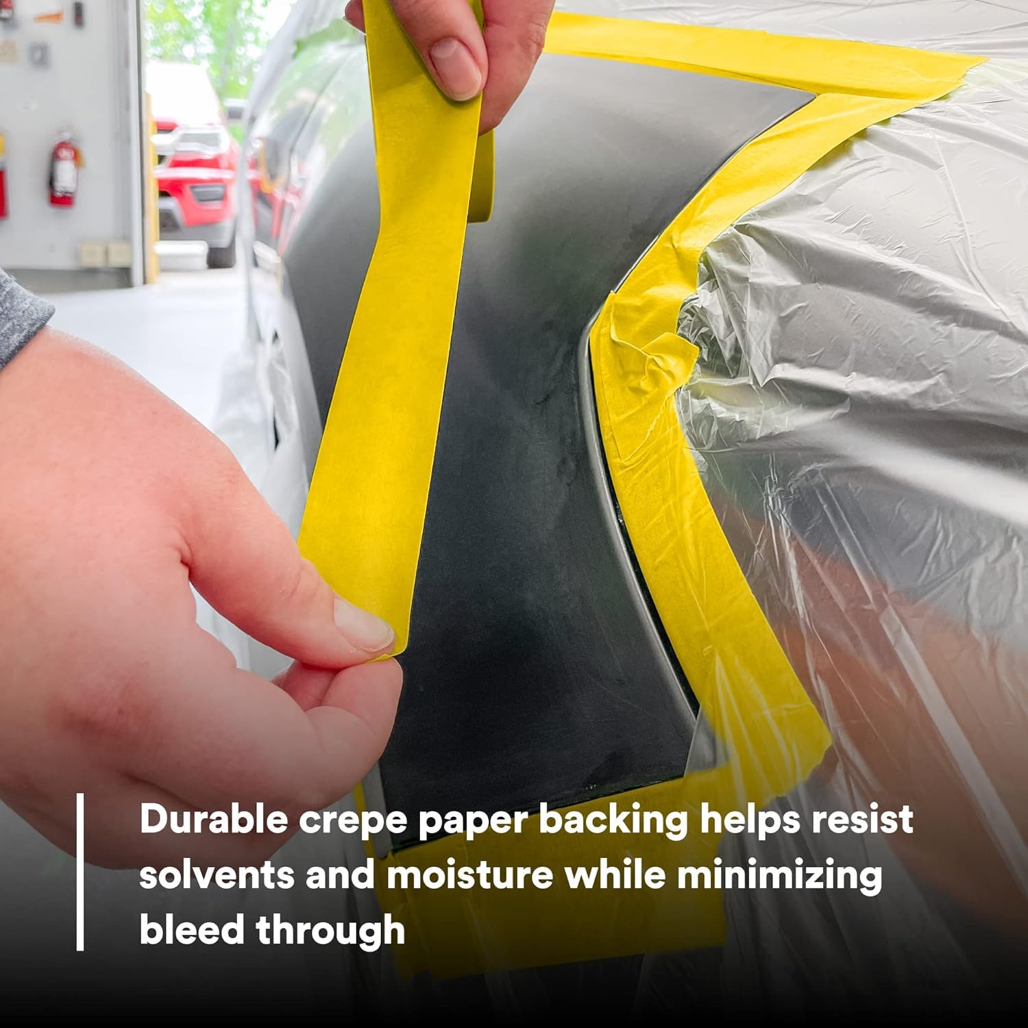 Tape conforming to curved panels demonstrates flexible backing for complex shapes