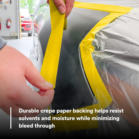 Tape conforming to curved panels demonstrates flexible backing for complex shapes