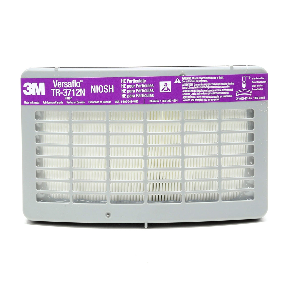3M TR-3712N HE filter for Versaflo PAPR offers reliable particulate protection.