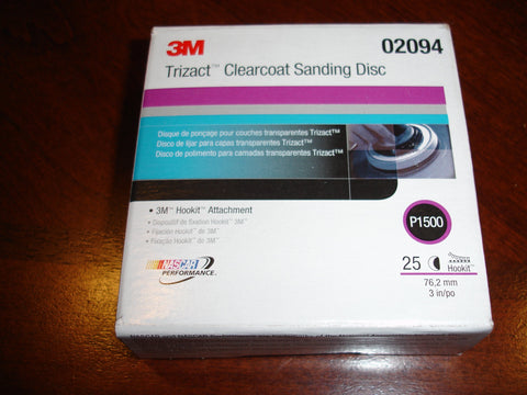 3M Trizact clear coat disc 471LA face offers even cut for smooth damp sanding and level finish.