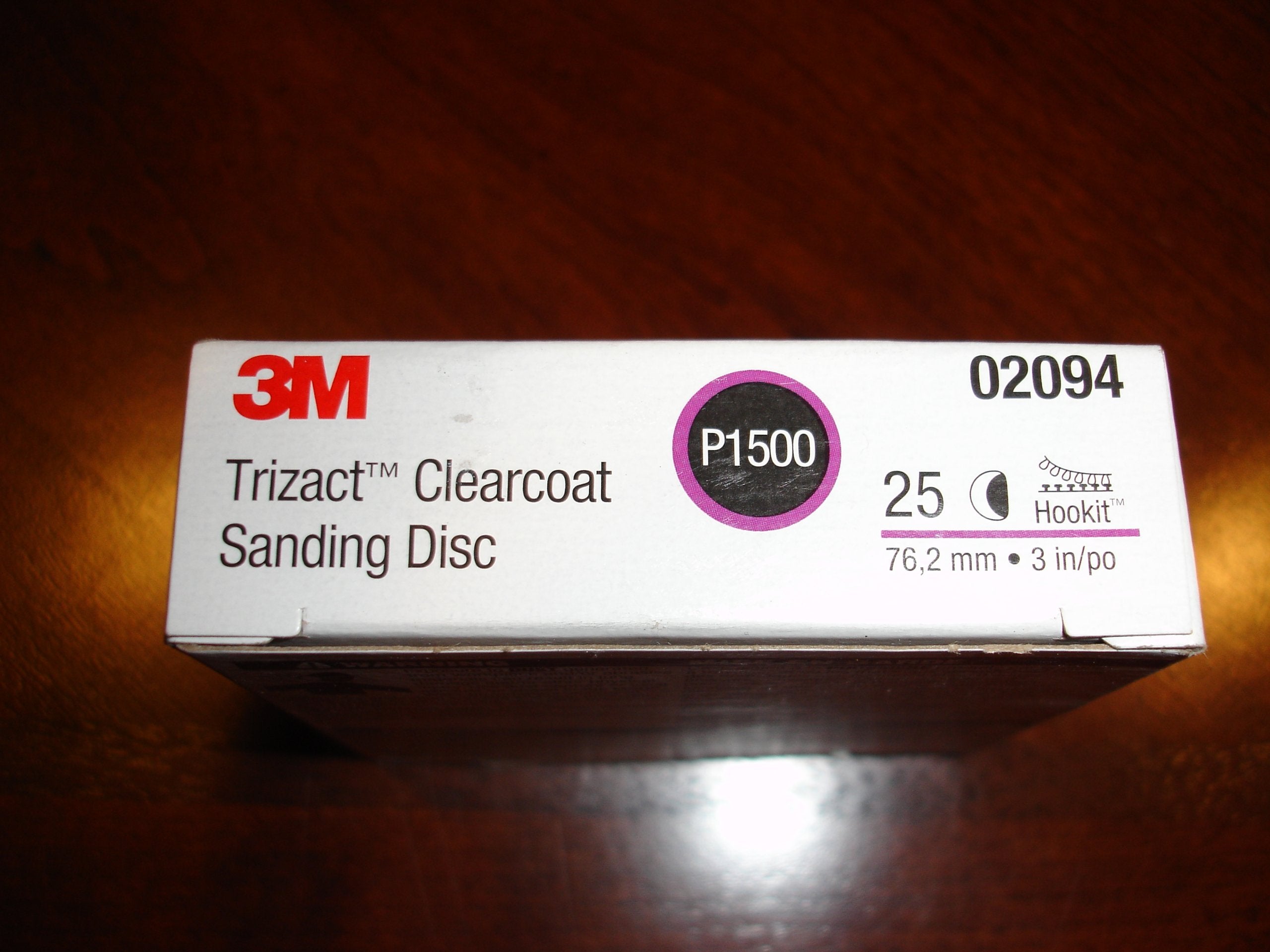 Patterned mineral structure on 3M Trizact disc promotes fast cut and consistent finish on automotive paints.
