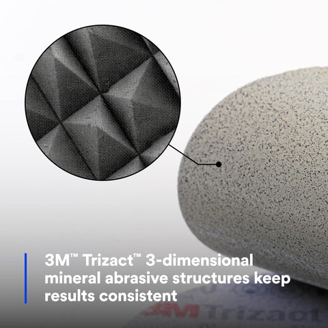 3M Trizact Hookit foam disc P3000 achieving a smooth gloss on test area