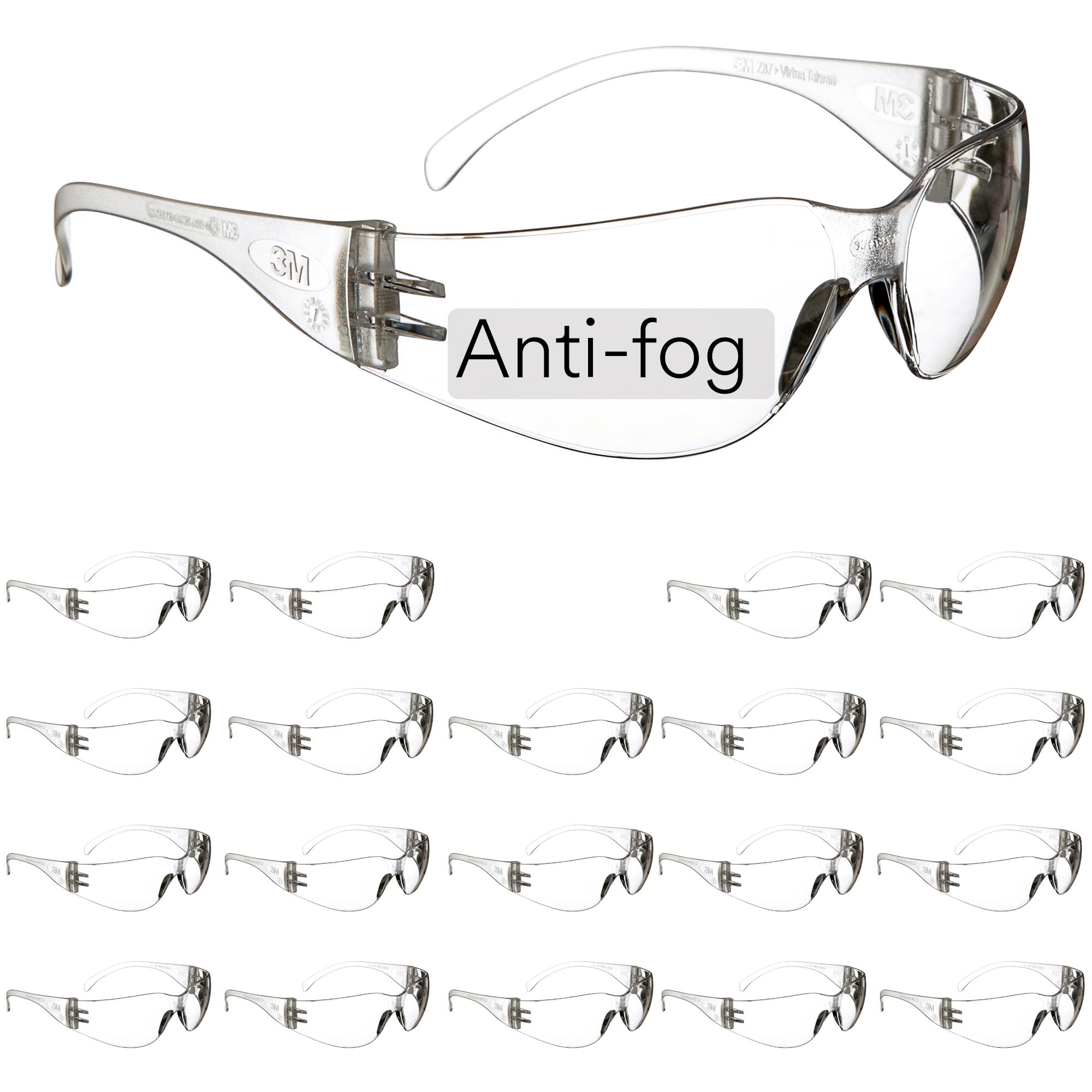 3M Virtua wraparound safety glasses provide full eye protection for busy job sites