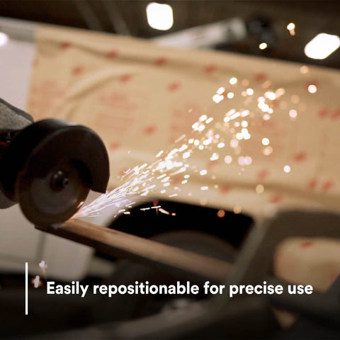3M Welding and Spark Deflection Paper 05916 protects vertical surfaces from spatter
