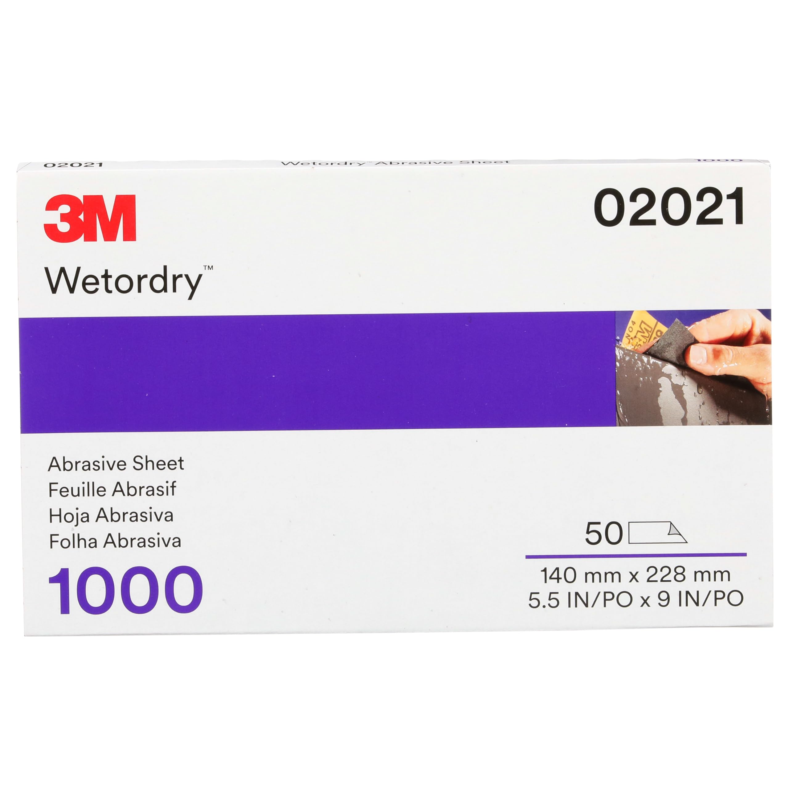 3M Wetordry 02023 9x11 inch sheet versatile wet or dry finishing