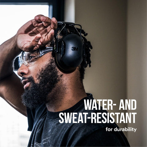 3M WorkTunes Connect volume controls on headset for easy adjustments with gloves.