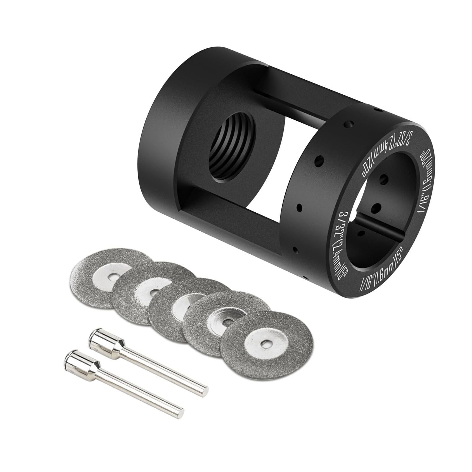 3mirrors aluminum tungsten sharpener head for TIG welding prep with precise centering