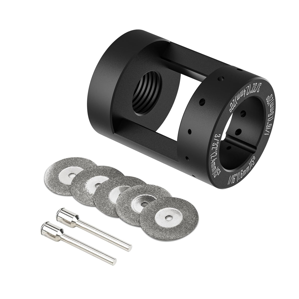 3mirrors aluminum tungsten sharpener head for TIG welding prep with precise centering