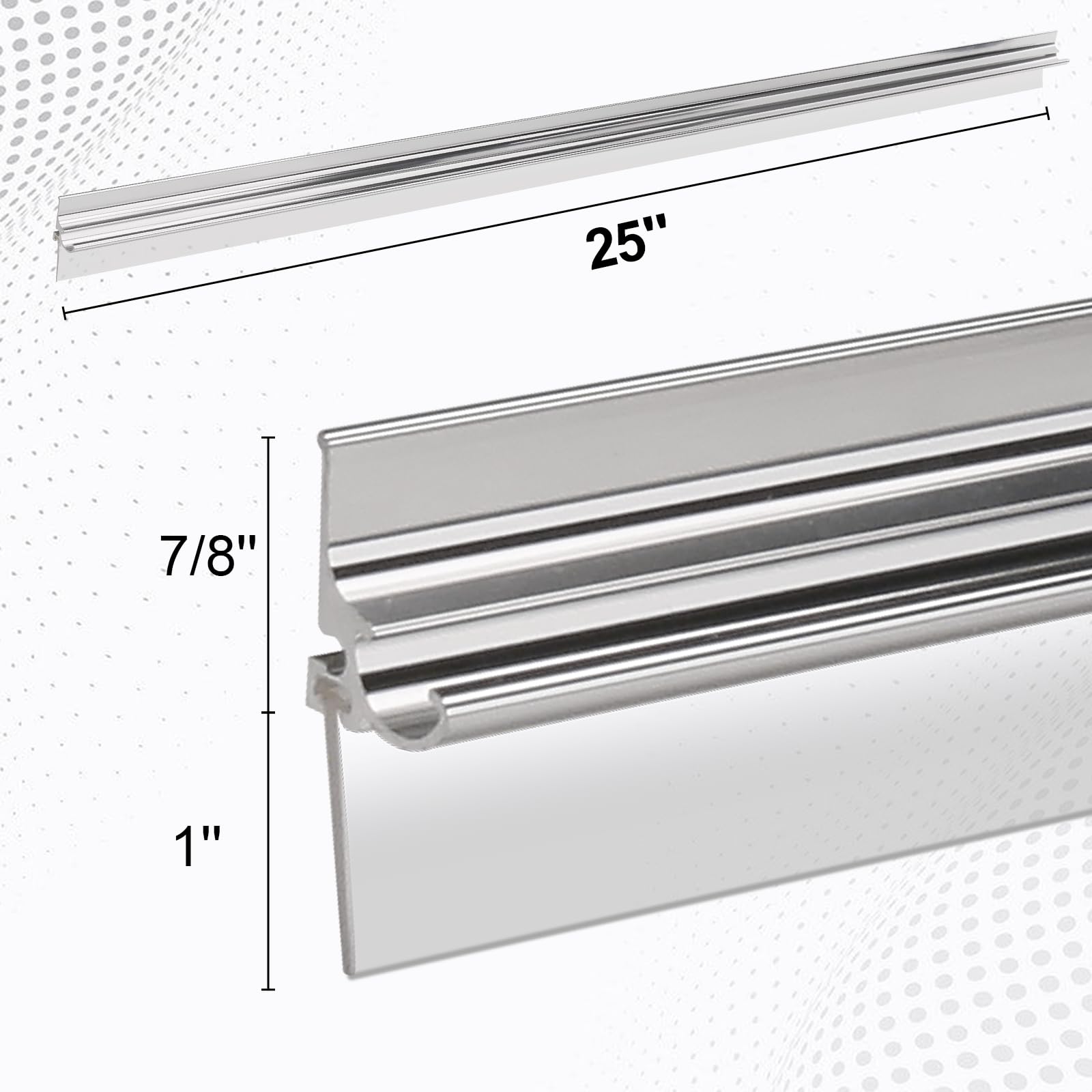 3MIRRORS chrome bottom deflector showing durable water deflection.