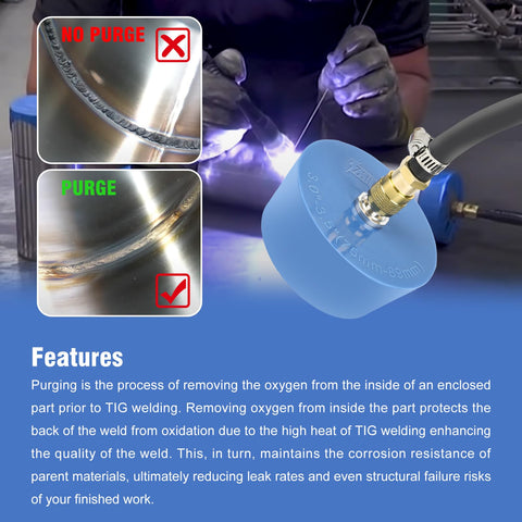 3mirrors 5 m hose accessory supports steady gas flow during TIG back purging