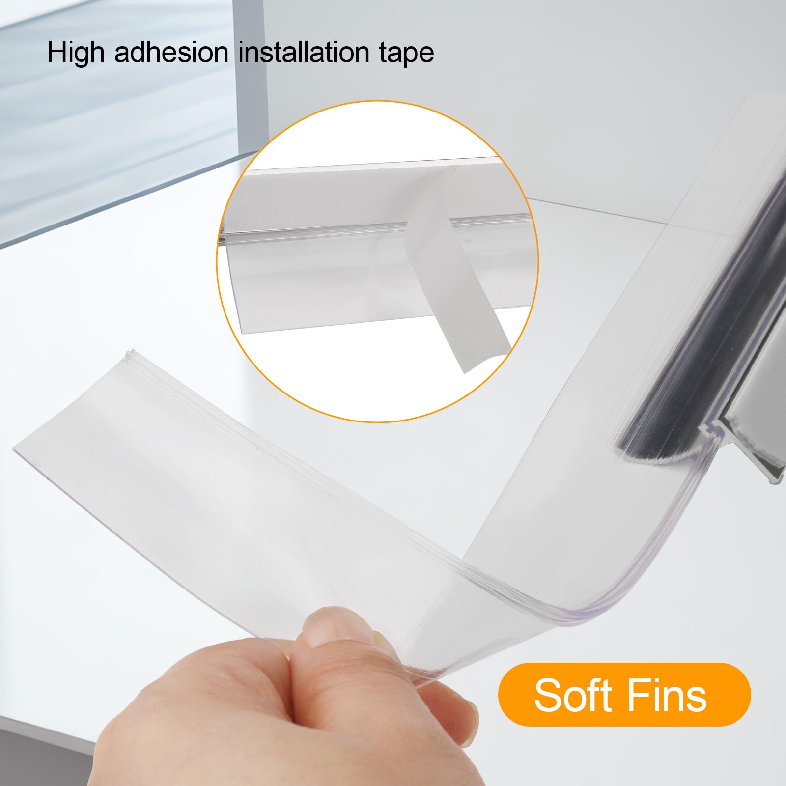 Pre applied mounting tape provides quick, strong adhesion for easy setup.