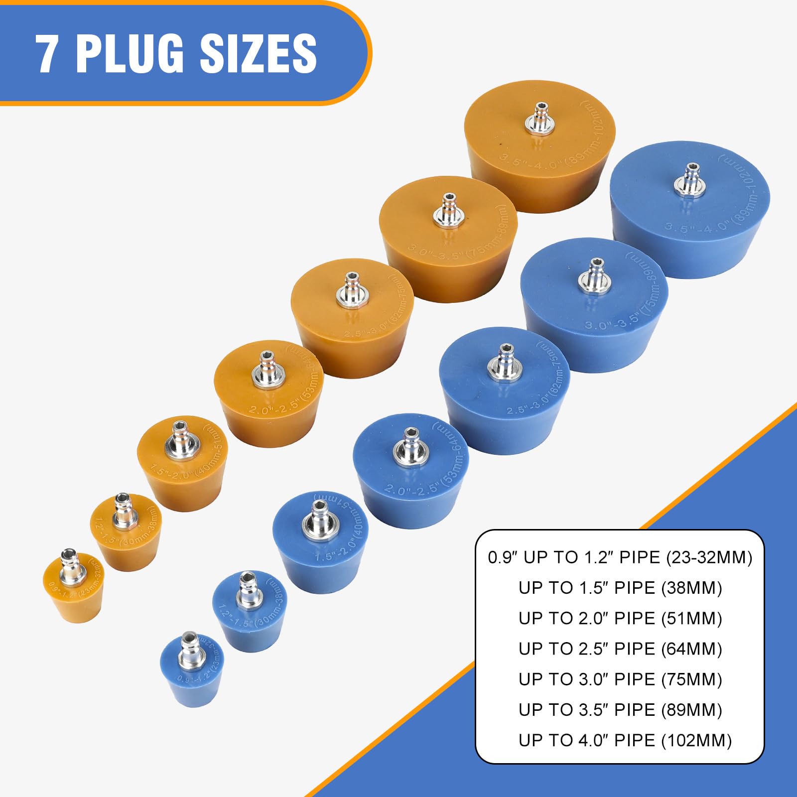 3mirrors purge plug 0.9-1.2 inch demonstrates compact sizing for small-diameter welds