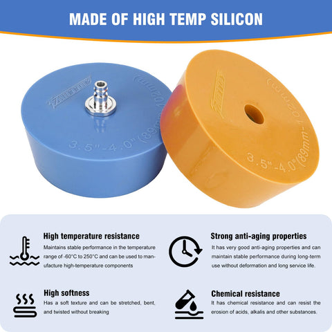 3mirrors purge plug 3.5-4.0 inch highlighting durable silicone performance under heat