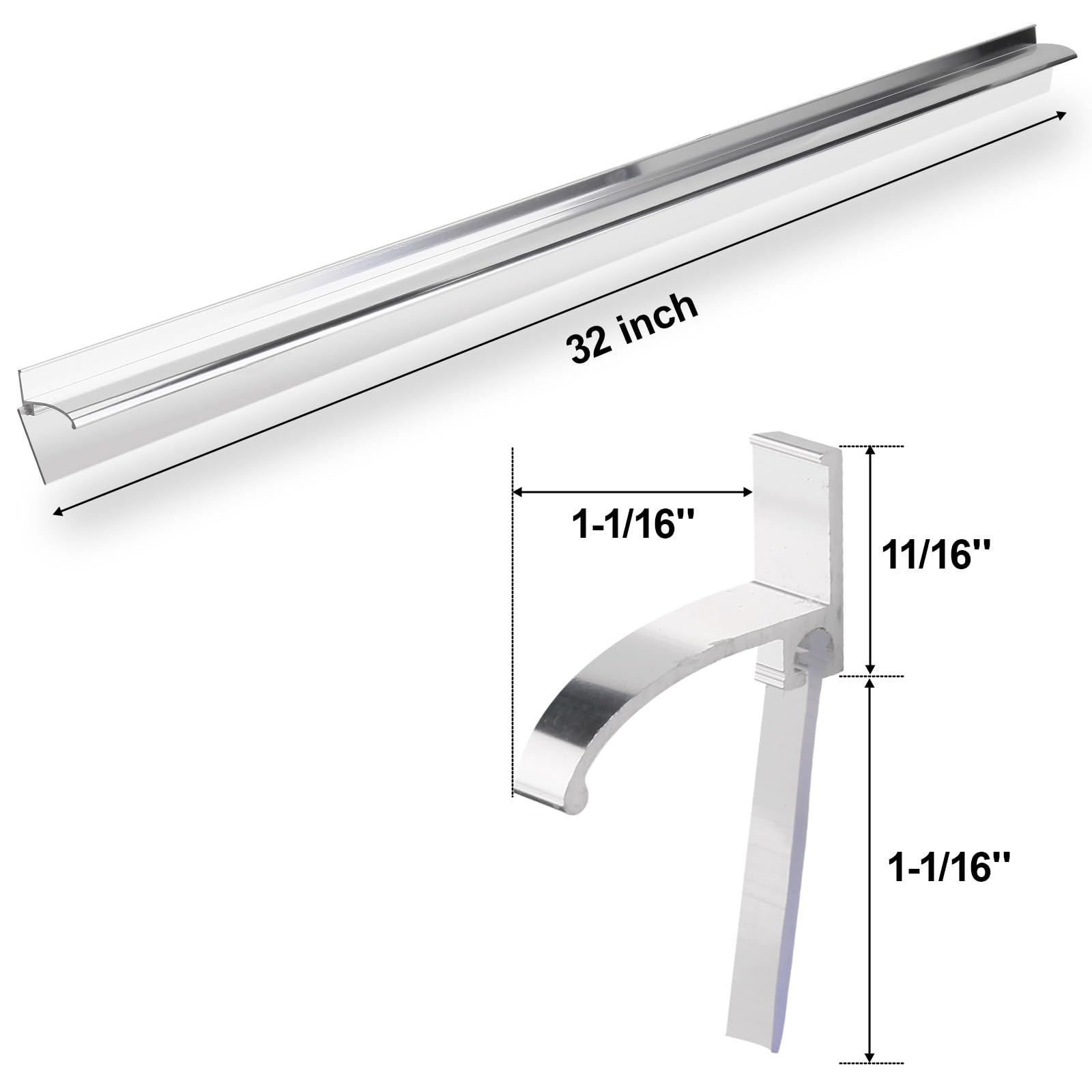 Shower door seal strip minimizes water leakage for a tidier bathroom.