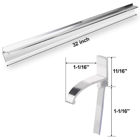 Shower door seal strip minimizes water leakage for a tidier bathroom.