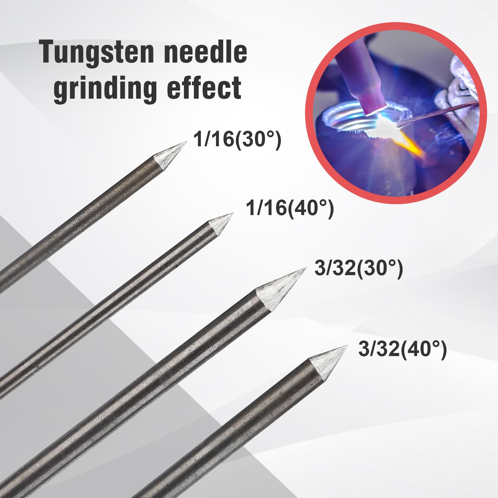 3mirrors tungsten tip grinding holes 1-16 20 degree enable precise shaping