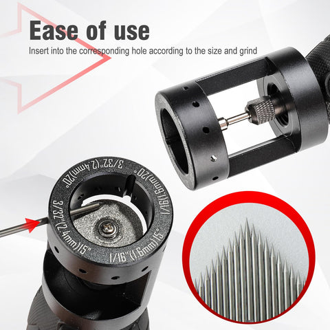 3mirrors tungsten tip grinding holes 3-32 20 degree enable precise shaping