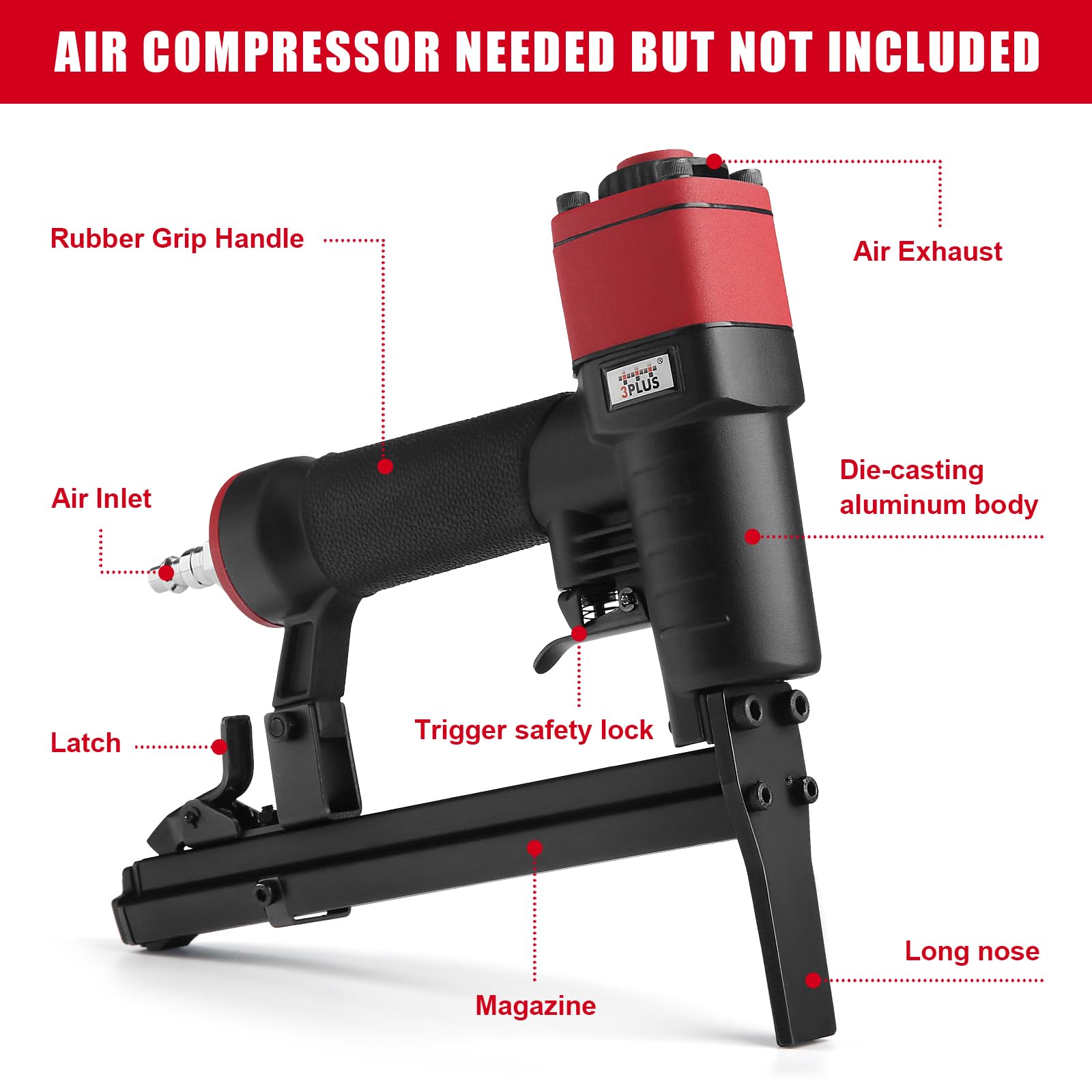 3PLUS H7116LSP-KT ergonomic grip for comfortable use.