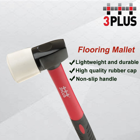 3PLUS HFSNSP-FM mallet closeup with rubber cap protecting surfaces during installation