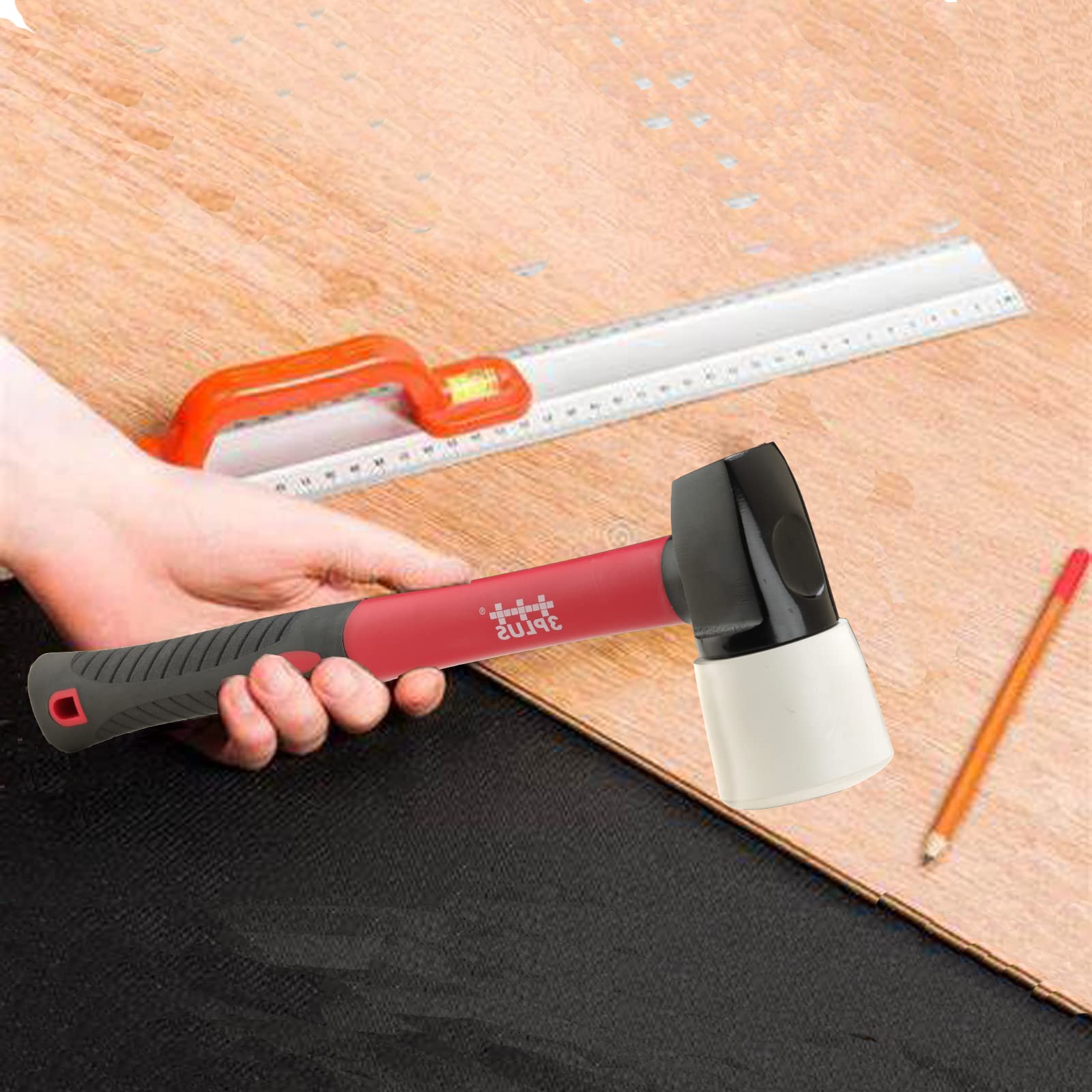 3PLUS HFSNSP-FM mallet with comfort grip for secure handling