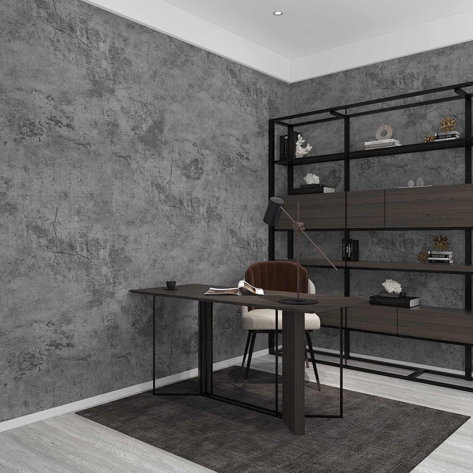 3yecao bathroom wall concrete look brings sophisticated, moisture-resistant decor.