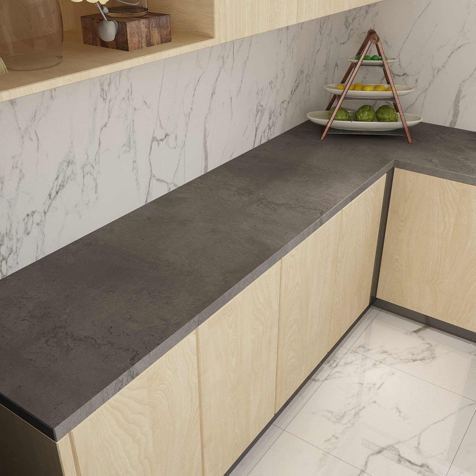 3yecao charcoal concrete wallpaper ideal for garages, basements, and living areas