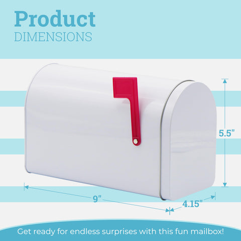 Close-up of the tinplate mailbox flag detail for interactive delivery