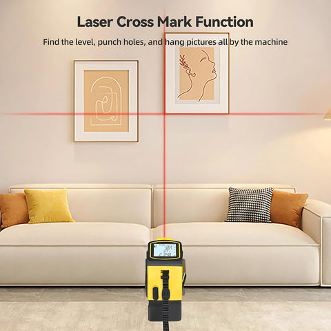 4-in-1 Digital Laser Tape Measure tripod mount enables hands-free precision.